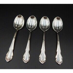 International Silver Waverly Silverplate Soup Place Spoon 6-1/2 Inch Lot of 4